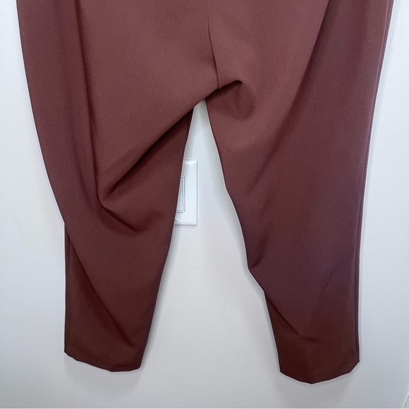 Torrid Stretch Woven Belted Straight Leg Trouser Pant - Raisin Brown Size 12 - Picture 9 of 14